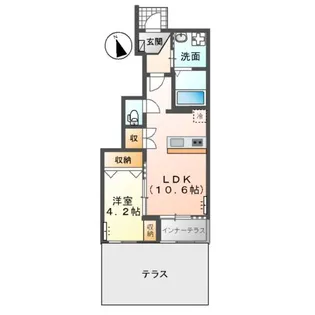 ポルテボヌール【1階】の間取り