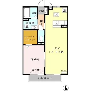 ヴァンコートV【1階】の間取り