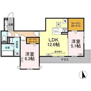 DーCrinum沼津 岡宮【2階】の間取り