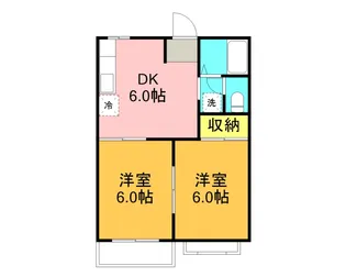 タウニィ楊原【2階】の間取り