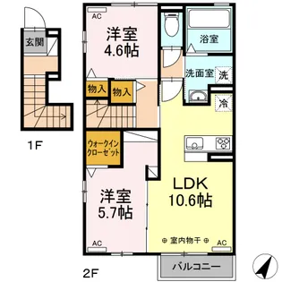 ヒルクレスト光長寺【2階】の間取り