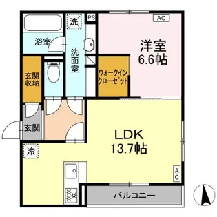 (仮称)DーROOM沼津市若葉町分譲賃貸PJ【2階】の間取り