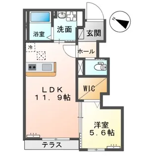 ムーンローズ香貫(アパート)【1階】の間取り
