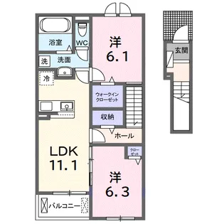 ナトリア ポート【2階】の間取り