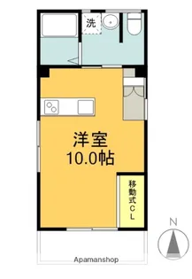 西条町コーポ【3階】の間取り