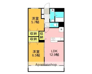 シーショア 槇島【4階】の間取り