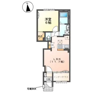 沼津市大岡アパート【1階】の間取り