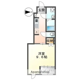 CALM MAISON Ⅱ (カーム メゾン ツー)【102号室】の間取り