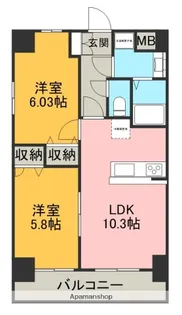ブリーズ御殿場【1階】の間取り