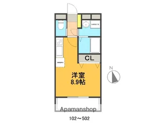 チェスタ大手町【4階】の間取り