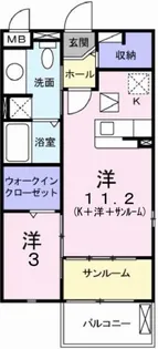 メゾンエテルノ【1階】の間取り