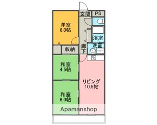 パレプラーンス【3階】の間取り