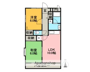 メゾンクラブYOU【2階】の間取り