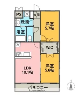 ココ・シェリーナ【1階】の間取り