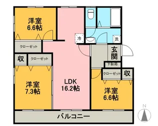 プラテリア【3階】の間取り