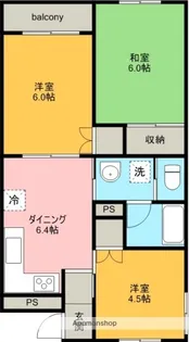 メゾンリビエール【2階】の間取り