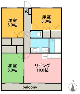 コーポしろかね【2階】の間取り