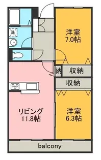 フルスパシエンテ【3階】の間取り