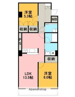 フォンテーヌⅠ【3階】の間取り