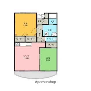 サウスパークS【2階】の間取り