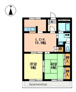 パークハイムB【2階】の間取り