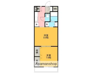 フォレスト壱番館【205号室】の間取り