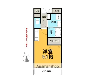 クレール・アルカンシェル【202号室】の間取り