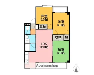 VILLA SCALA【403号室】の間取り