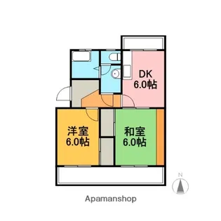 メゾンイナバB【2階】の間取り
