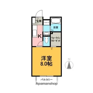 ヌーベルメゾン西間門【1階】の間取り