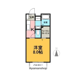 ヌーベルメゾン西間門【1階】の間取り
