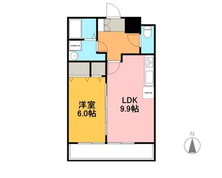 ルミエール若葉【2階】の間取り