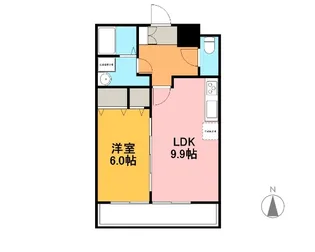 ルミエール若葉【2階】の間取り