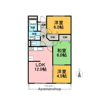 シーサイドビュー【4階】の間取り