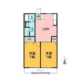A ONE【205号室】の間取り