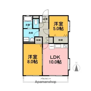 レアールミーテ香陵【2階】の間取り