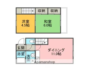 テラスハウスあしたか【108号室】の間取り