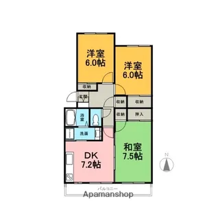サンライズ香貫【2階】の間取り