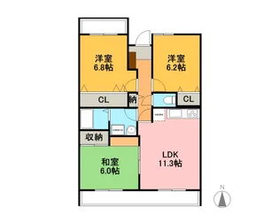 フェルミエール香貫【101号室】の間取り