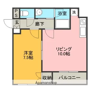 ヴィブレヴィスタシアB【3階】の間取り
