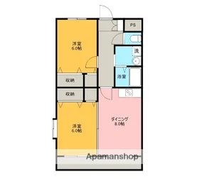 ロイヤルプラザ渡辺【2階】の間取り