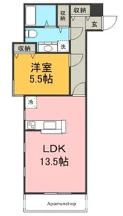 K’Sディヨール【4階】の間取り