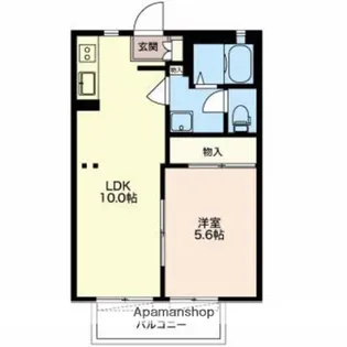 フレグランス石原坂【A102号室】の間取り