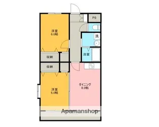 ロイヤルマンション東部建物Ⅱ【1階】の間取り