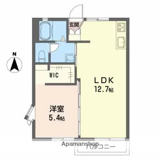 ワイハイツ D【2階】の間取り