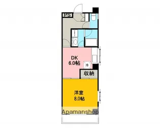アビタシオンカラマズーツー志むら【1階】の間取り