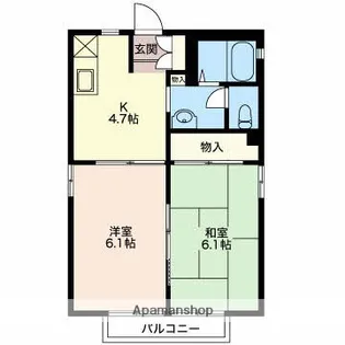 グリーンハイツ【2階】の間取り