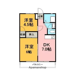 コーポラスレイ【2階】の間取り