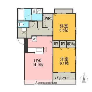 マリウド【1階】の間取り