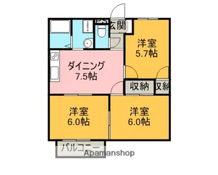グリーンハウス杉山【1階】の間取り